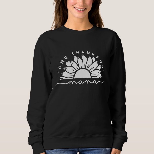Sudadera con tipografía de una mamá agradecida (Anverso)