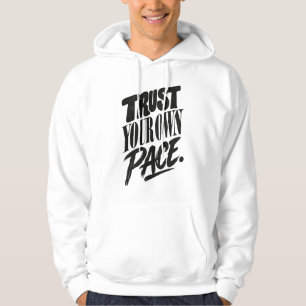 Sudadera con tipografía motivacional Confía en tu