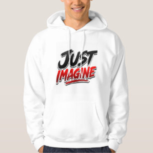 Sudadera con tipografía 'Solo imagina'