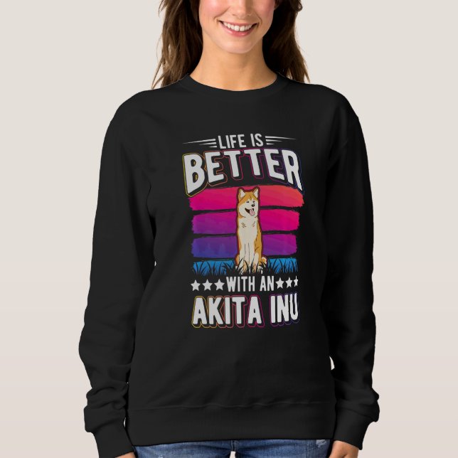 Sudadera Con un Akita Inu (Anverso)