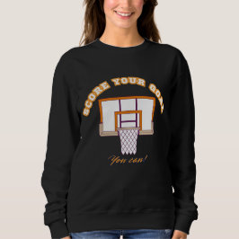 Sudadera con un eslogan motivacional de baloncesto