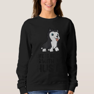 Sudadera Con un lindo perro husky siberiano