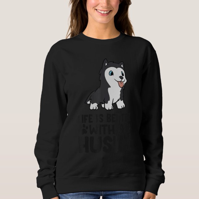 Sudadera Con un lindo perro husky siberiano (Anverso)