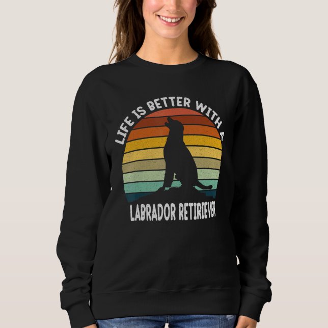 Sudadera Con un padre Labrador Retriever Mamá Lab Padre Lab (Anverso)