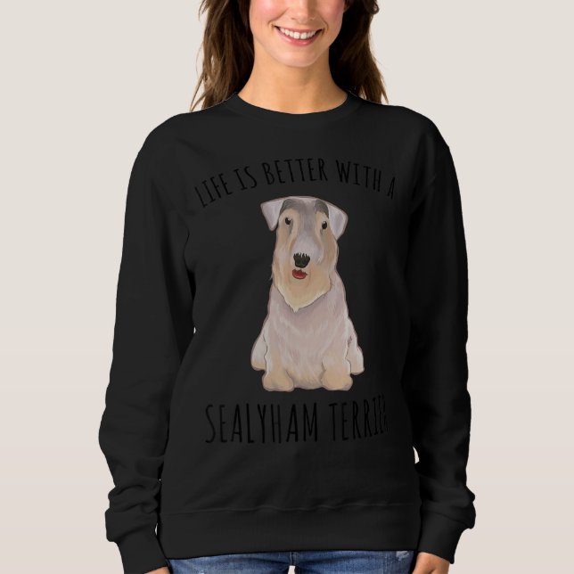 Sudadera Con Un Perro Terrier De Sealyham (Anverso)