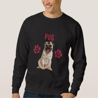 Sudadera con un Pug cachorro de perro gráfico 1
