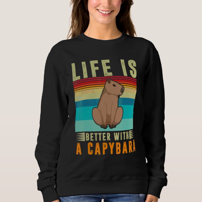 Sudadera Con un roedor carpincho capybara Memes (Anverso)