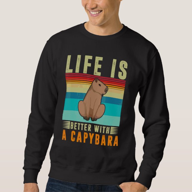 Sudadera Con un roedor carpincho capybara Memes (Anverso)