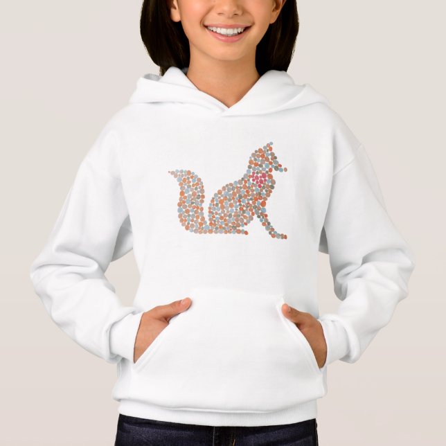 Sudadera con zorro de lunares coloridos (Anverso)