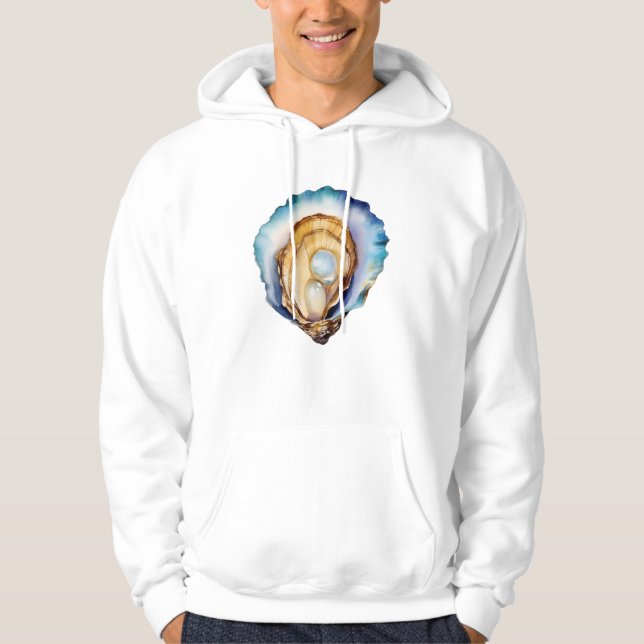Sudadera Concha de ostra acuarela (Anverso)
