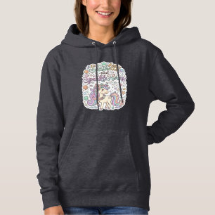 Sudadera Conchas de unicornio y cuernos brillantes Vector P