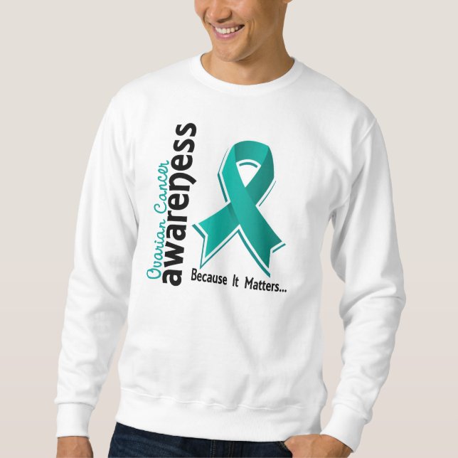 Sudadera Conciencia 5 del cáncer ovárico (Anverso)