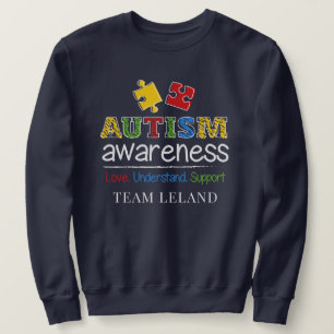 Sudadera Conciencia Amor Comprensión Apoyo Autismo Personal