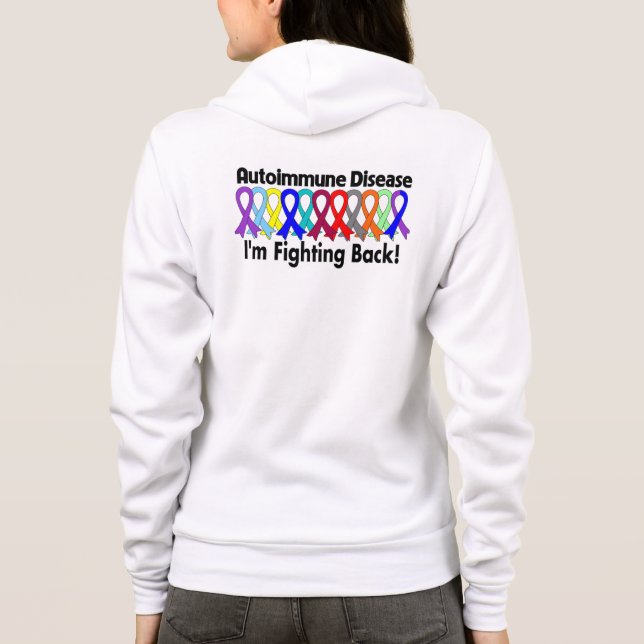 Sudadera Conciencia autoinmune que me estoy defendiendo (Reverso)