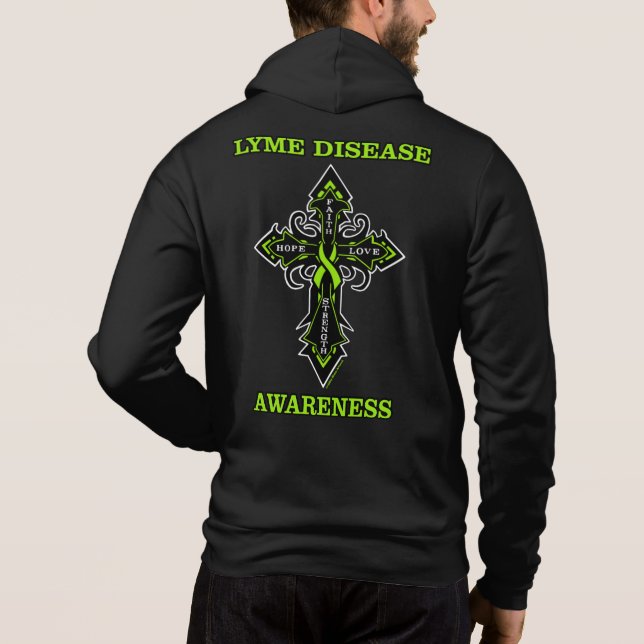 Sudadera Conciencia cruzada... enfermedad de Lyme (Reverso)