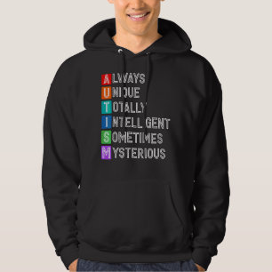 Sudadera Conciencia de autismo siempre única y totalmente i