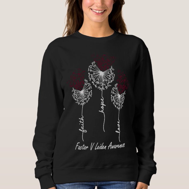 Sudadera Conciencia de Factor V Leiden Fe Esperanza Amor Da (Anverso)