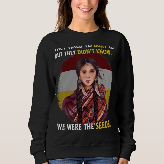 Sudadera Conciencia de MMIW No Más Hermanas Robadas Nativos (Anverso)