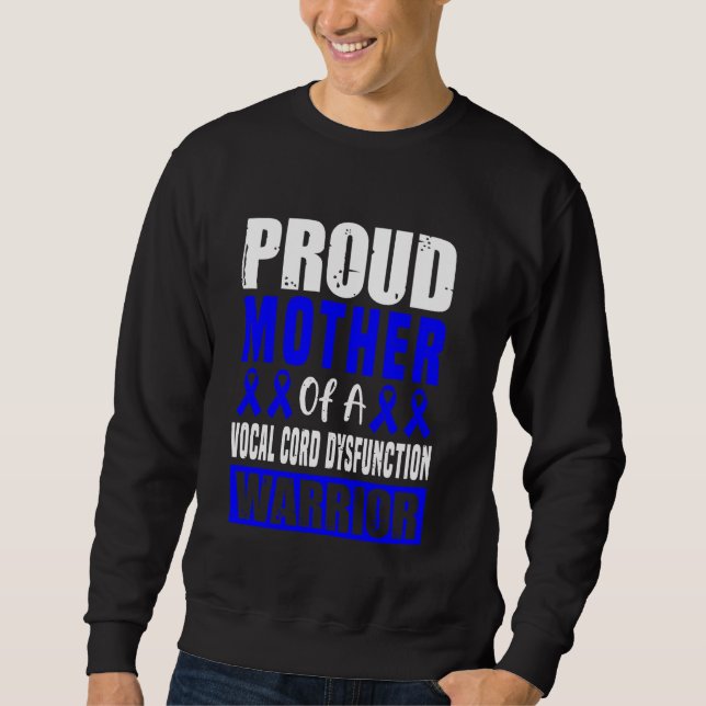 Sudadera Conciencia de VCD Cinta azul Mamá orgullosa madre  (Anverso)