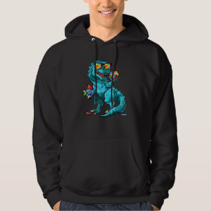 Sudadera Conciencia del autismo Dinosaurio T-Rex Piec de ro