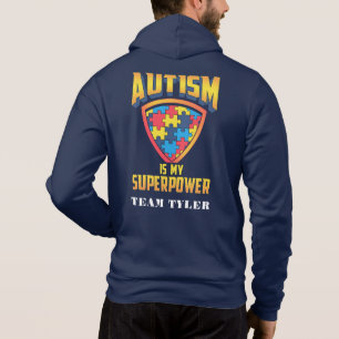 Sudadera Conciencia del Autismo Personalizado para Familias