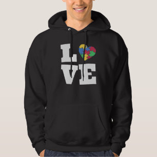 Sudadera Conciencia del autismo puzzle del amor del amor au