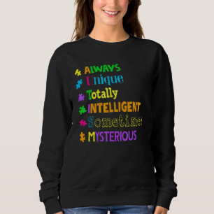 Sudadera Conciencia del autismo significa siempre único