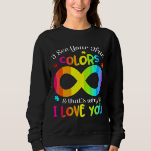 Sudadera Conciencia del autismo Veo Tus Verdaderos Colores 