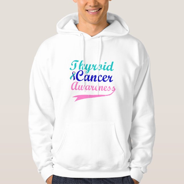 Sudadera Conciencia del cáncer de tiroides (Anverso)