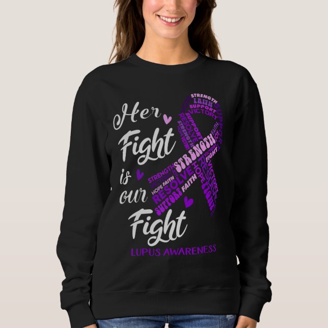 Sudadera Conciencia del Lupus Su Lucha Es Nuestra Lucha (Anverso)