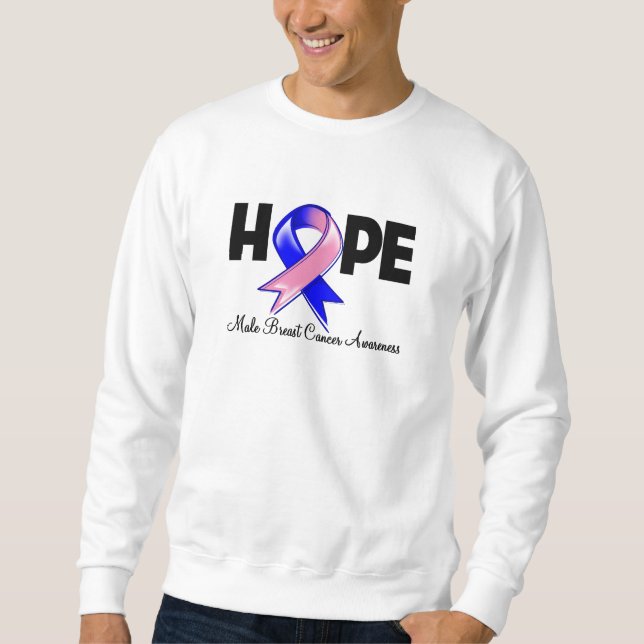 Sudadera Conciencia masculina del cáncer de pecho de la (Anverso)