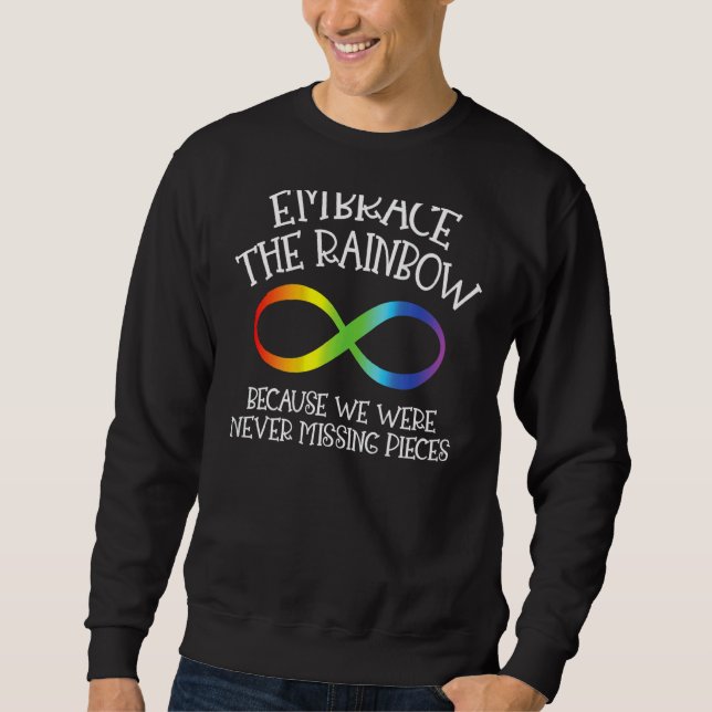 Sudadera Conciencia sobre el autismo abraza el arco iris co (Anverso)