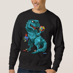 Sudadera Conciencia sobre el autismo Dinosaurio T-Rex Pieza