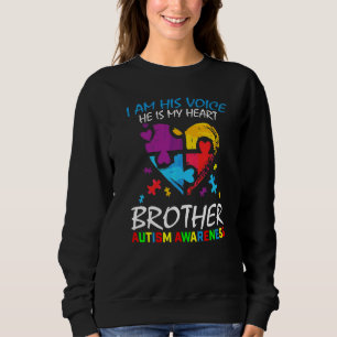 Sudadera Conciencia sobre el autismo hermano Soy su voz