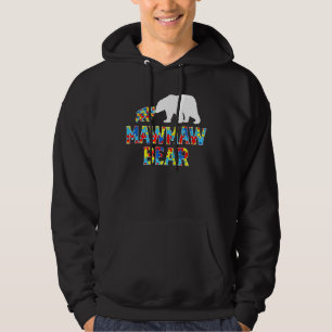 Sudadera Conciencia sobre el autismo Mawmaw Bear Puzzle Sup