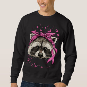 Sudadera Conciencia sobre el cáncer de mama Raccoon Cáncer 