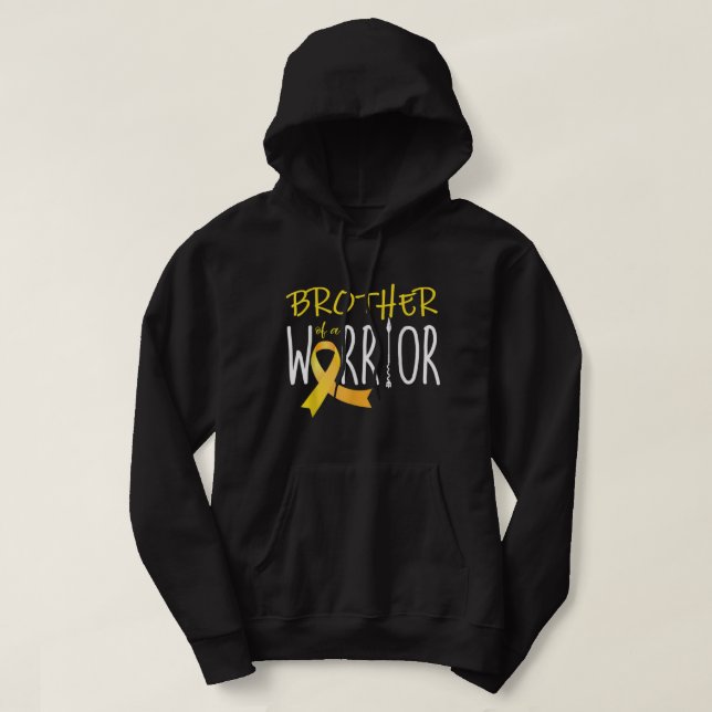 Sudadera Conciencia sobre el cáncer infantil Hermano de un  (Diseño del anverso)