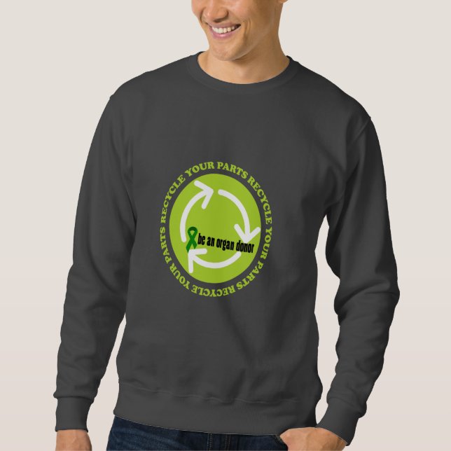 Sudadera Conciencia sobre la donación de órganos (Anverso)