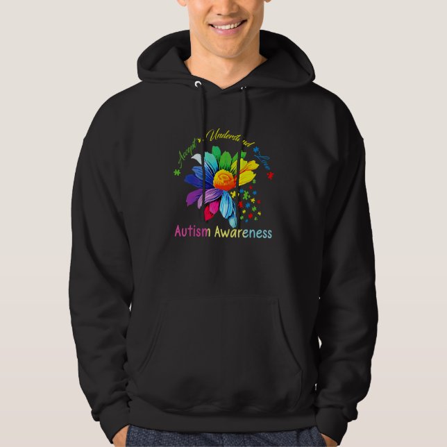 Sudadera Concienciación sobre autismo acepta entender amor  (Anverso)