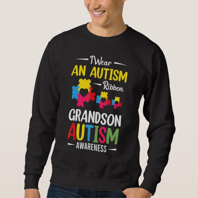 Sudadera Concienciación sobre autismo Arcoiris Hombres de m (Anverso)