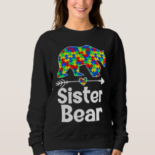 Sudadera Concienciación sobre autismo Hermana Bear Support