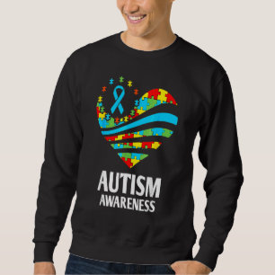 Sudadera Concienciación sobre autismo Mujeres apoyo corazón