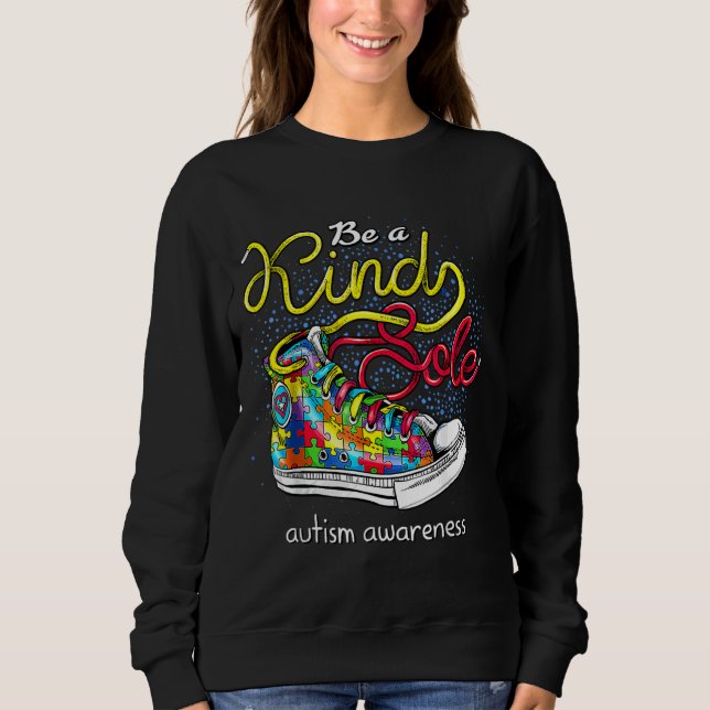 Sudadera Concienciación sobre el autismo de Be A Kind Sole  (Anverso)
