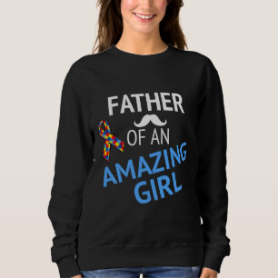 Sudadera Concienciación sobre el autismo padre de una Chica