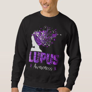 Sudadera Concienciación sobre el lupus púrpura mujer Tie Dy