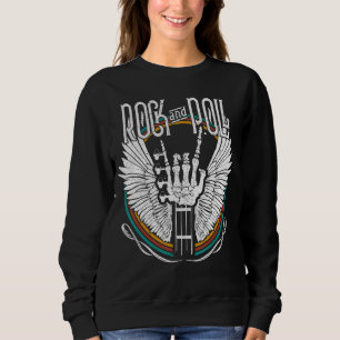 Sudadera Concierto musical Rock N Roll Skeleton Guitar Rock