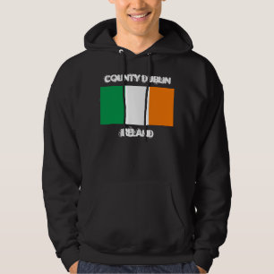Sudadera Condado de Dublín, Irlanda con bandera irlandesa