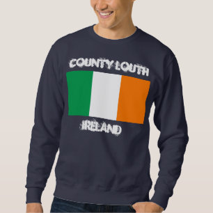 Sudadera Condado de Louth, Irlanda con bandera irlandesa