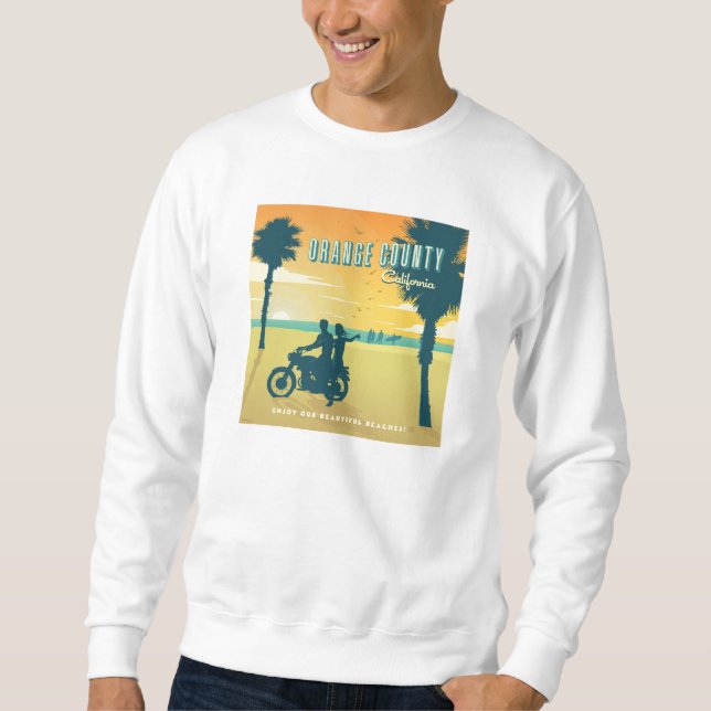Sudadera Condado de naranja, playas de California (Anverso)
