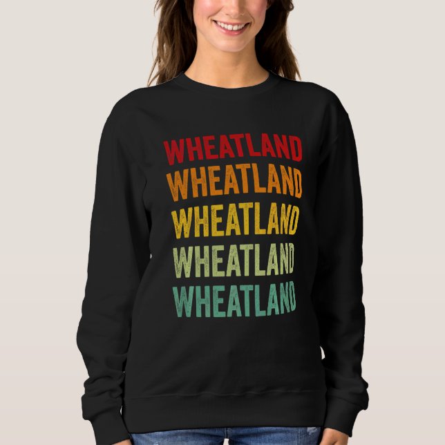 Sudadera Condado de Wheatland Montana Texto Arcoíris (Anverso)